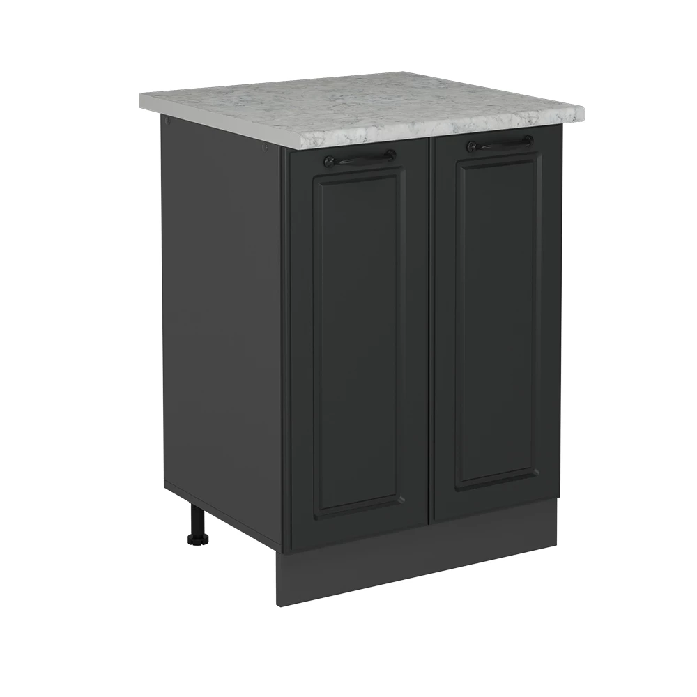 Mobiletto base cucina in Antracite casa di campagna su sfondo bianco