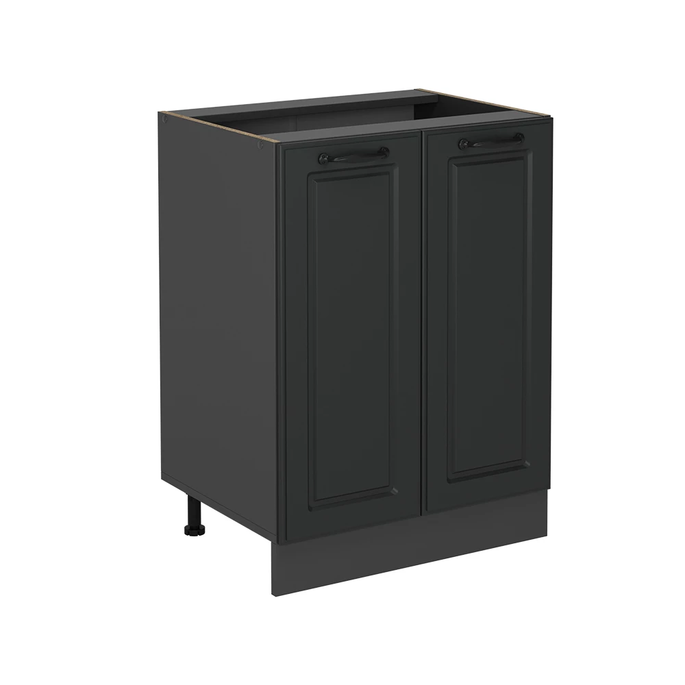 Mobiletto base cucina in Antracite casa di campagna su sfondo bianco