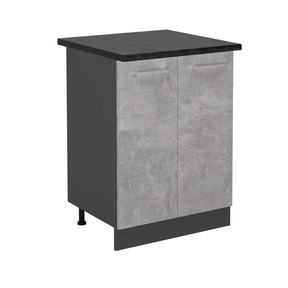 Keukenonderkast in Beton on white background