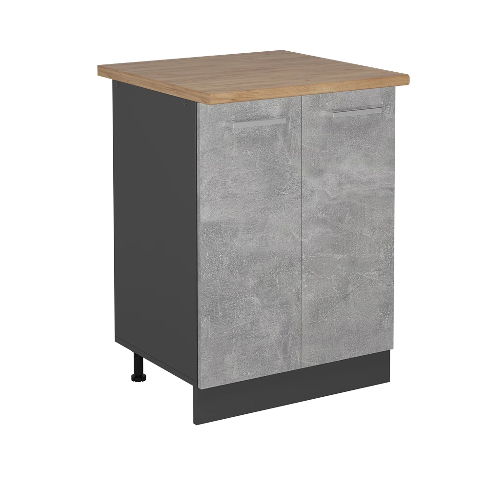 Keukenonderkast in Beton on white background