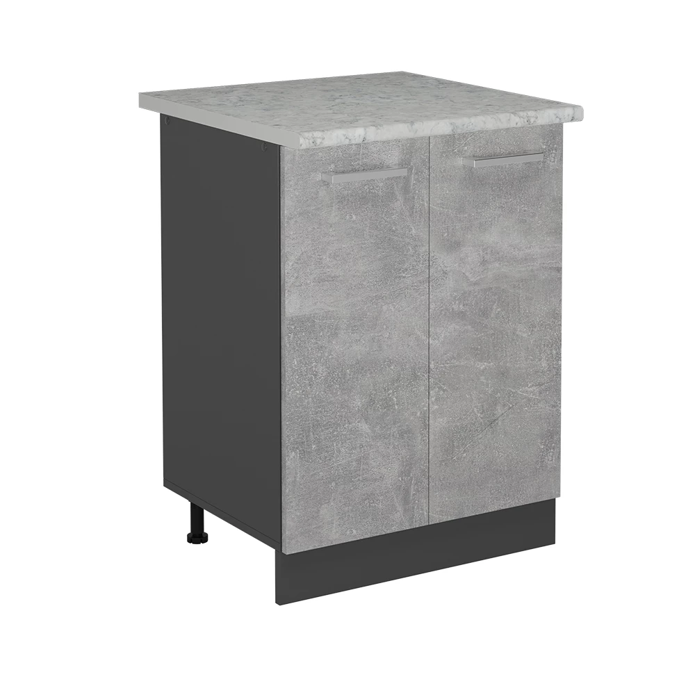 Keukenonderkast in Beton on white background