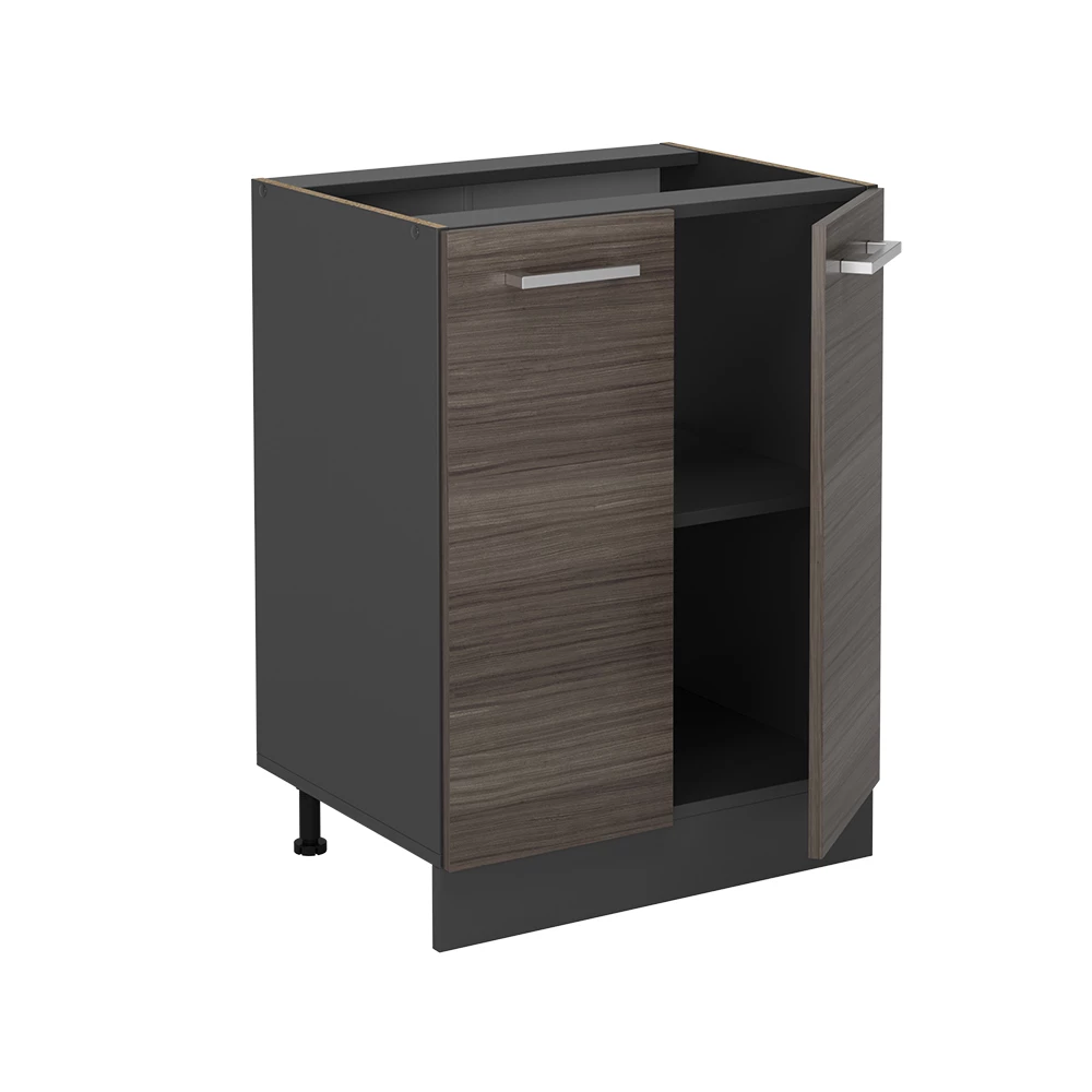 Keukenonderkast in Edel grijs on white background with decorative elements