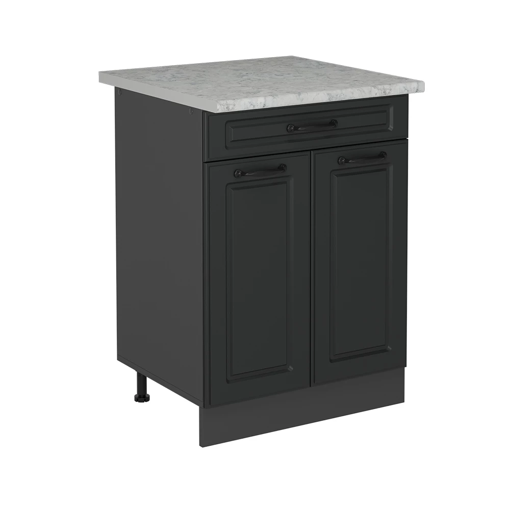 Keukenonderkast in Antraciet landhuis on white background