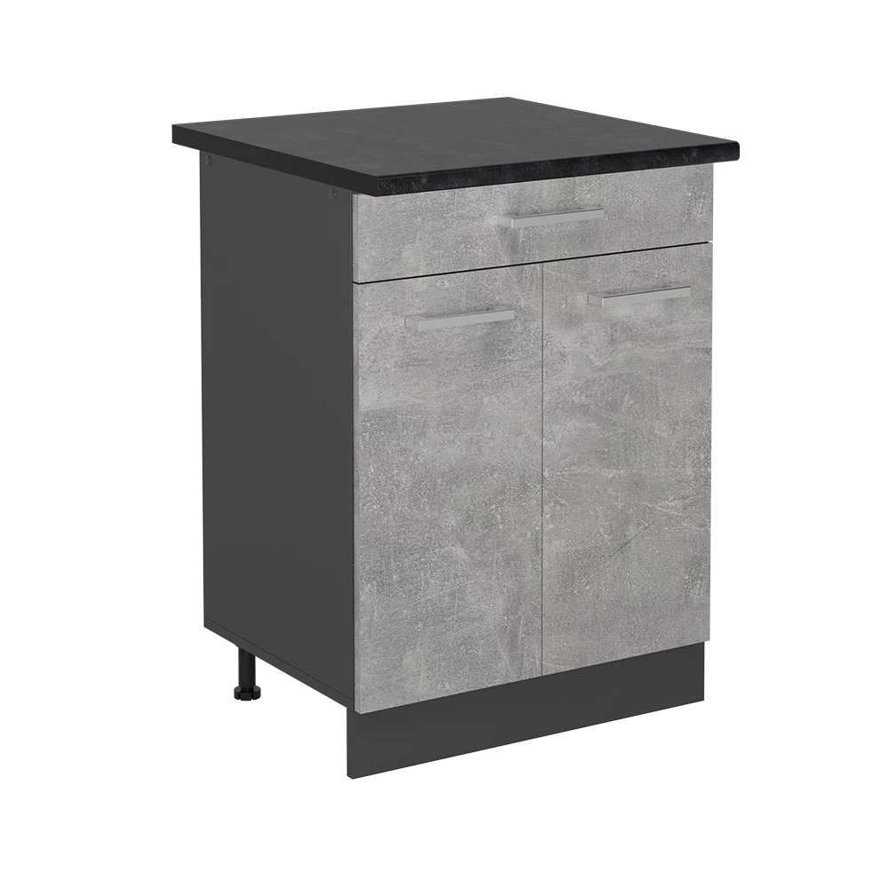 Vicco Keittiön peruskaappi betoni 60cm, AP Antrasiitti, R-Line