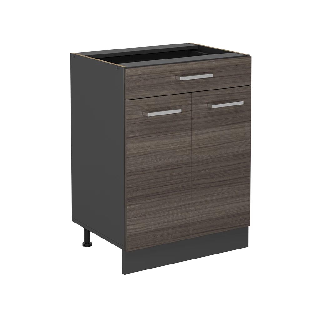 Keukenonderkast in Edel grijs on white background