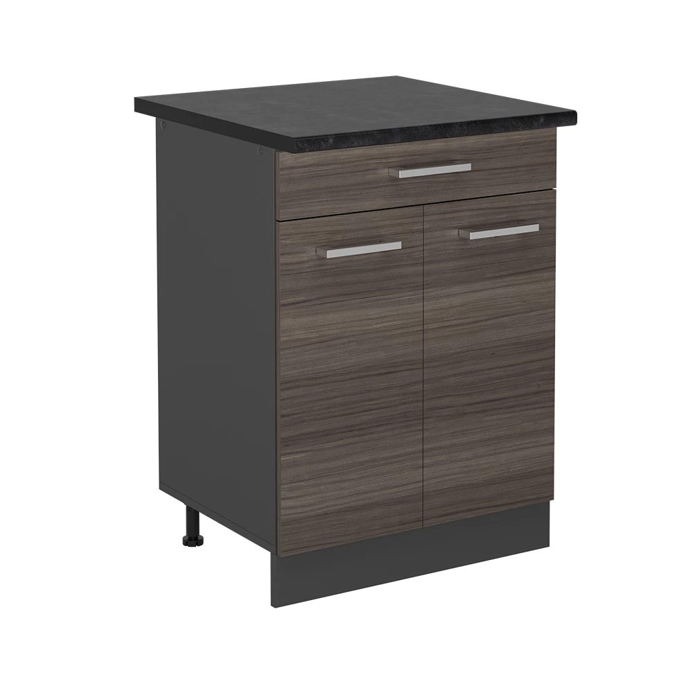 Keukenonderkast in Edel grijs on white background