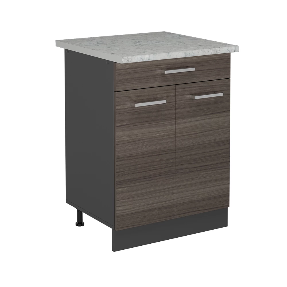 Keukenonderkast in Edel grijs on white background