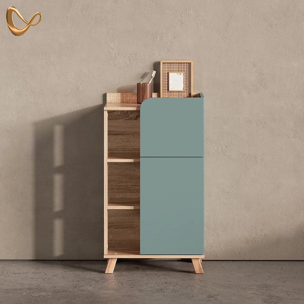 Unterschrank Marano Blau-Grau 50 x 90 cm mit Tür und Schublade livinity®