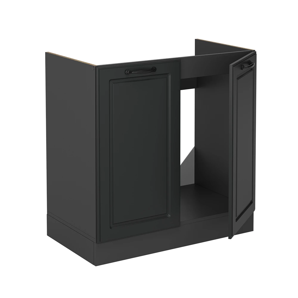 Vicco Meuble Bas Sous-évier R-Line, Bleu-gris/Chêne De Force Doré, 80