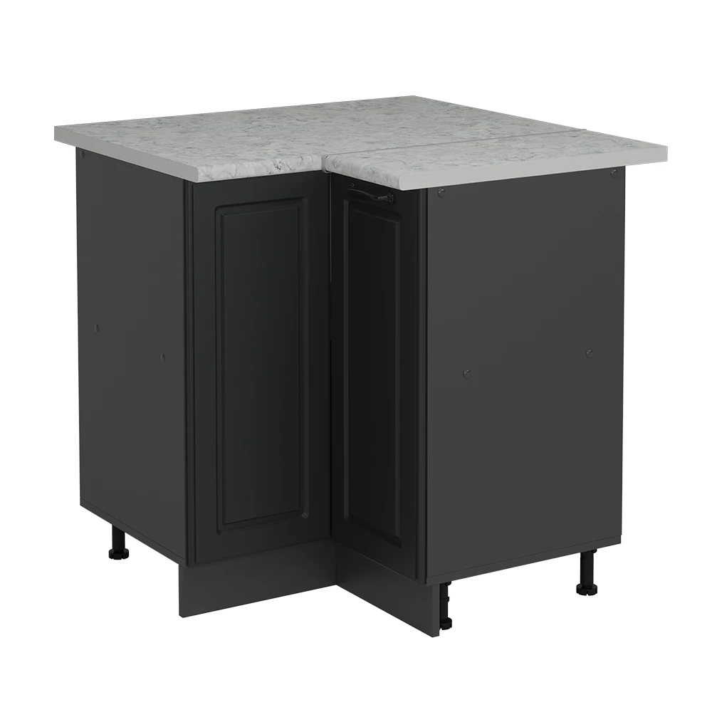 Hoekkast in Antraciet landhuis on white background