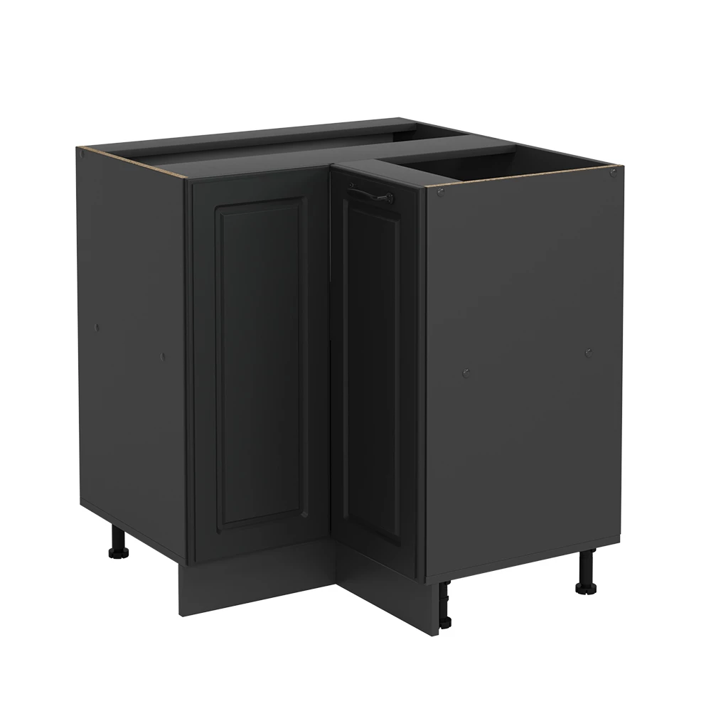 Hoekkast in Antraciet landhuis on white background