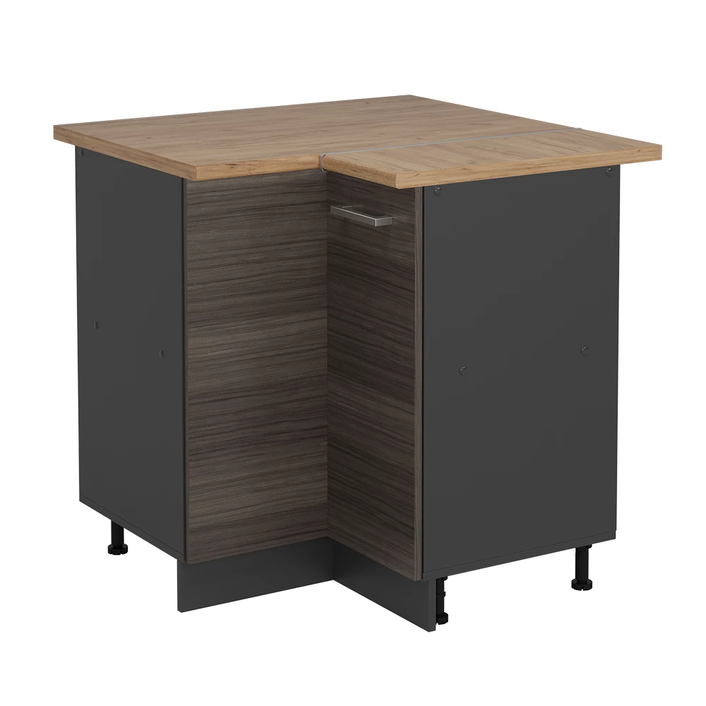 Vicco Dulap de colț Gri nobil 75.6cm, AP Stejar, R-Line
