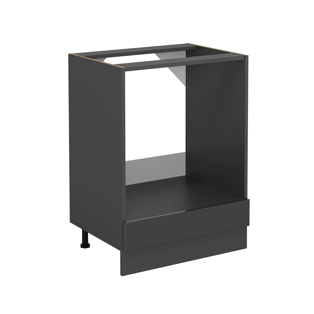 Vicco Komfurindbygningsskab Antracit højglans 60 cm uden bordplade, R-Line
