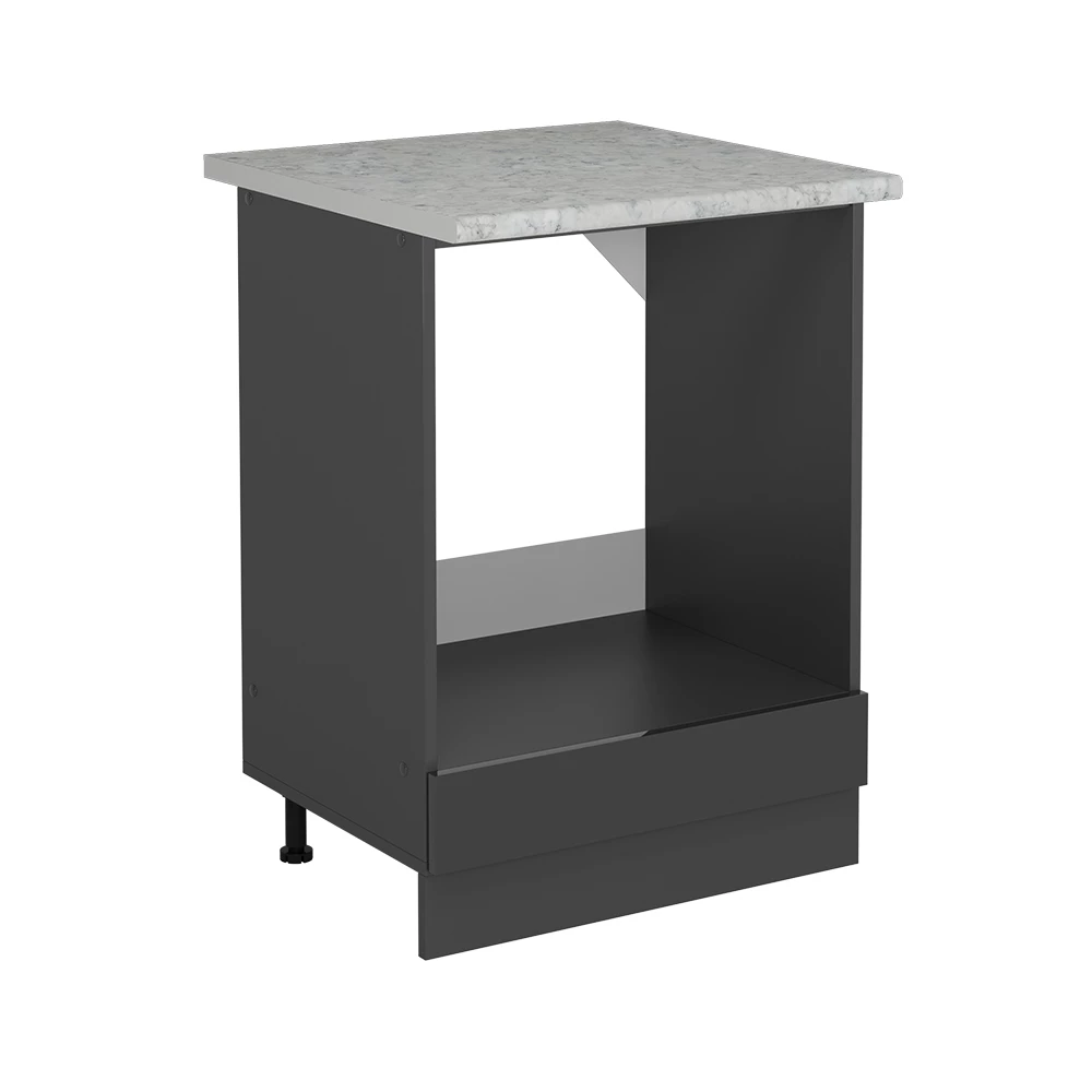Mobile per forno da incasso in Antracite lucido on white background
