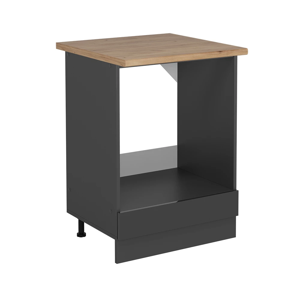 Vicco Uunin kotelokaappi Korkeakiiltoinen antrasiitti 60cm, AP Oak, R-Line