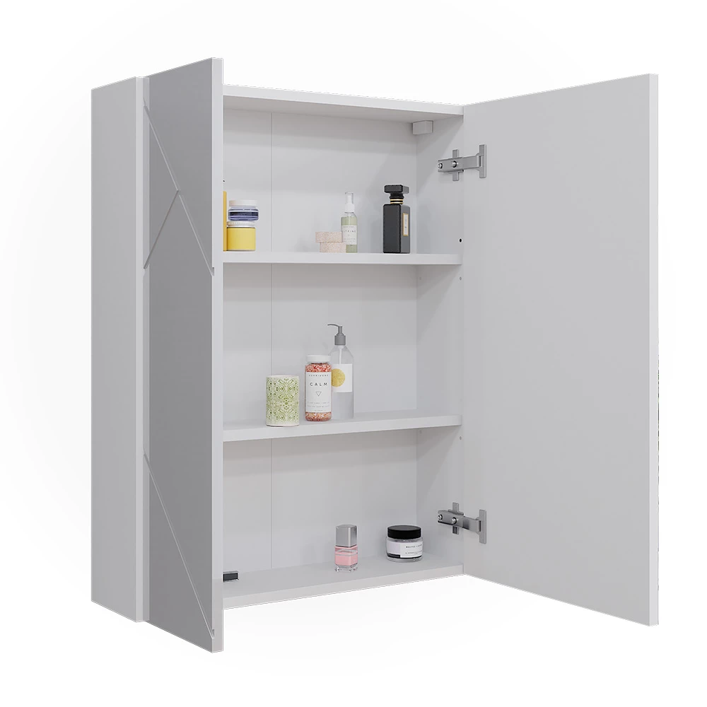 Vicco Badkamerspiegelkast Wit Hoogglans 60 x 75 cm, Irma