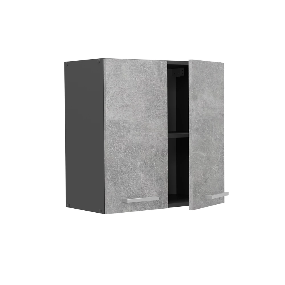 Hangkast in Beton on white background with decorative elements