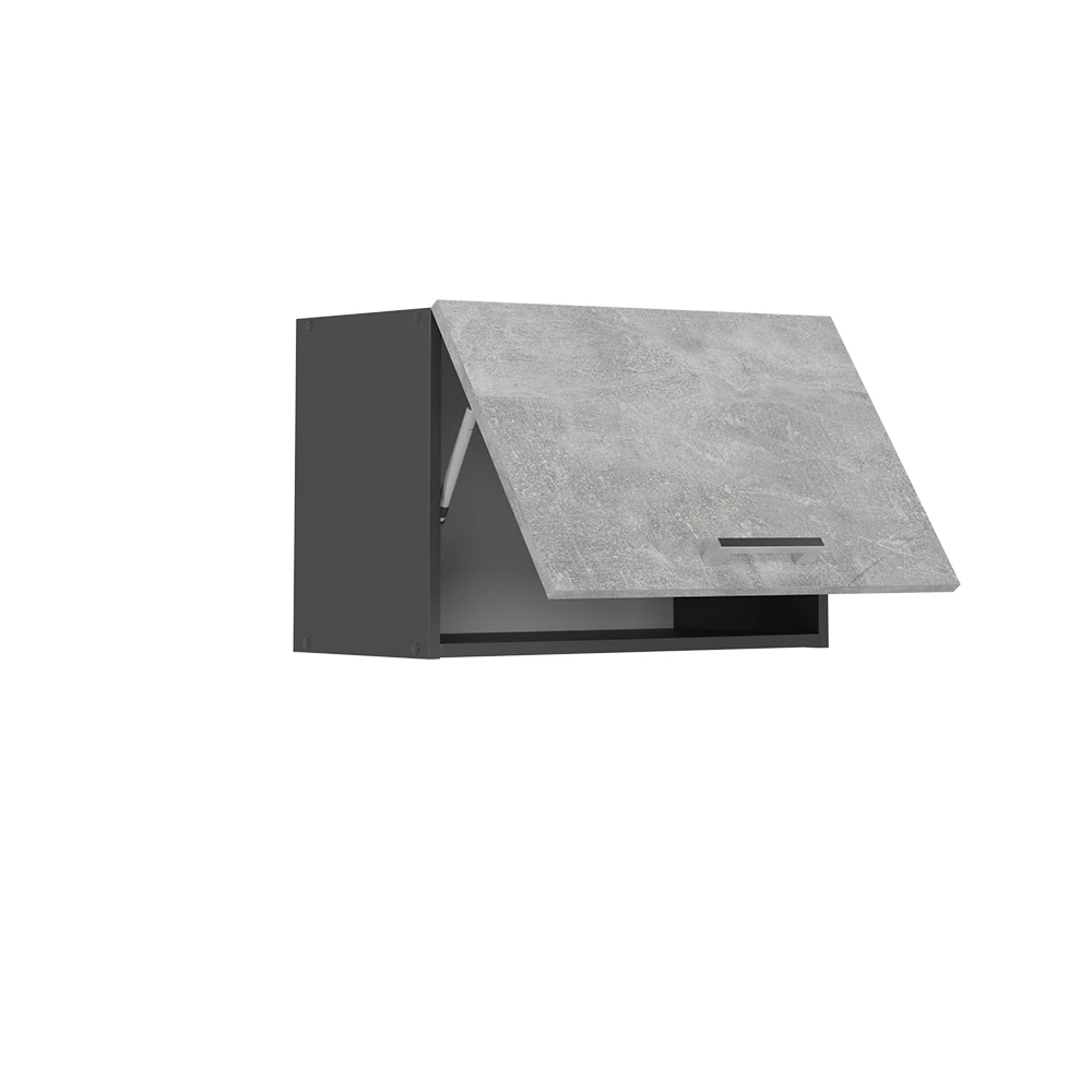 Hangkast in Beton on white background with decorative elements