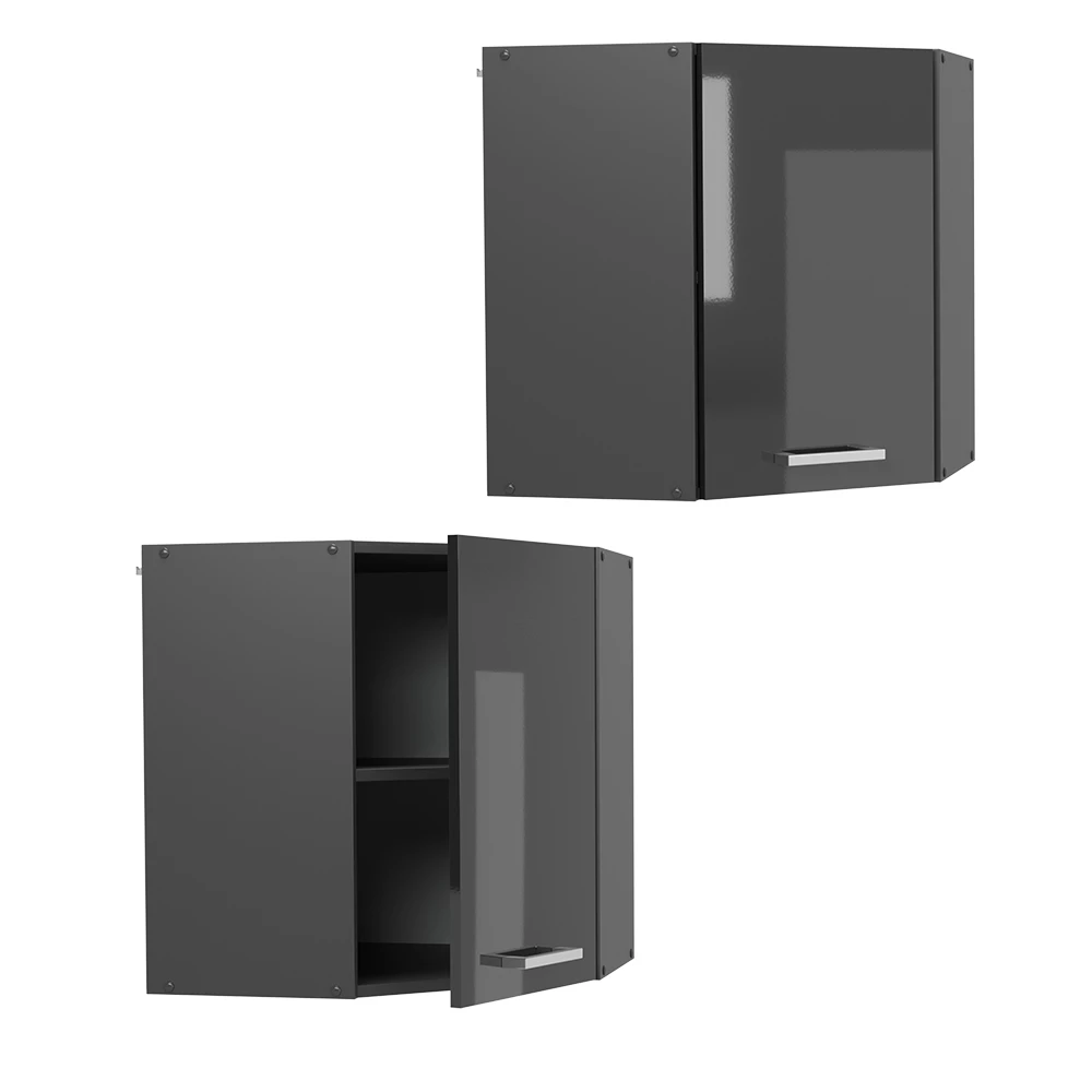 Hoek hangkast R-Line Antraciet Hoogglans 57 cm Vicco