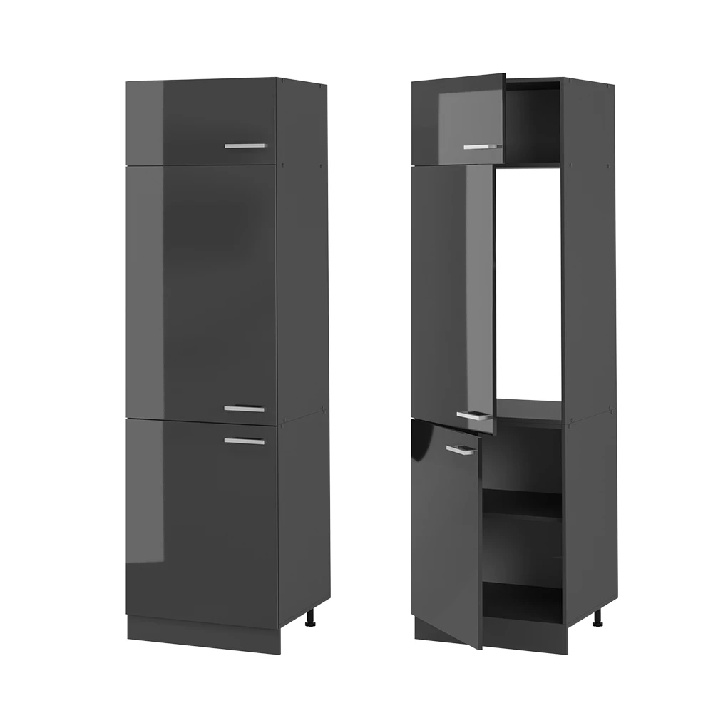 Armadio frigorifero R-Line Antracite lucido/Antracite 60 cm Vicco