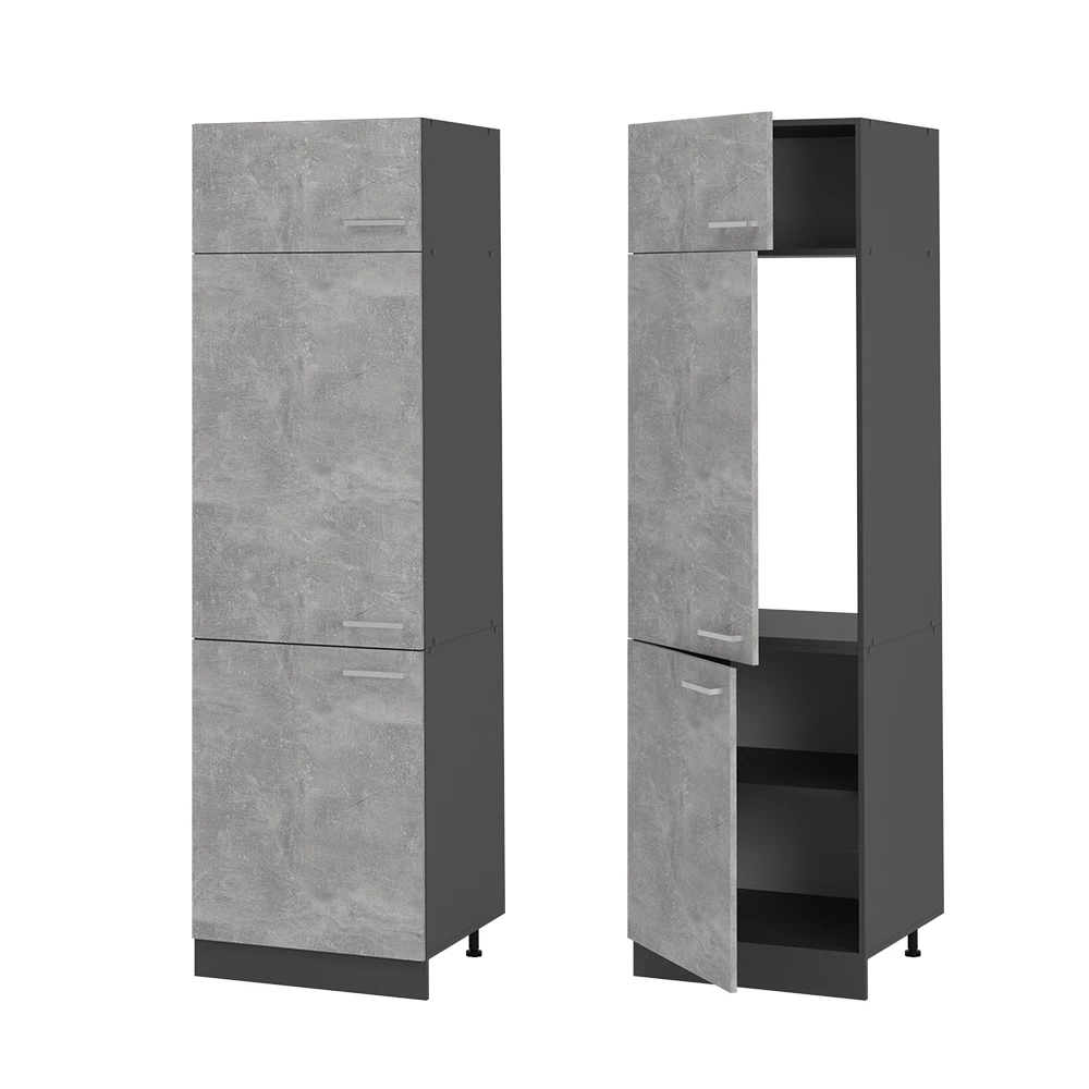 Koelkast ombouwkast R-Line Beton 60 cm Vicco