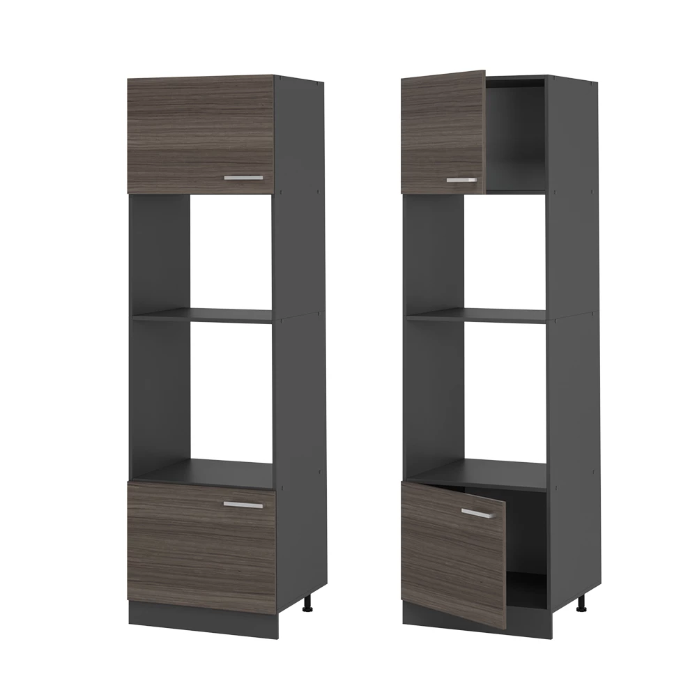 Mikrowellenschrank R-Line Edelgrau/Anthrazit 60 cm Vicco