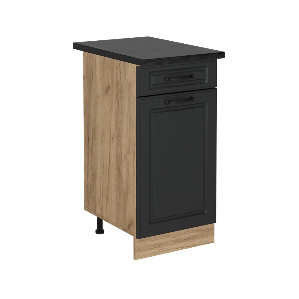 Keukenonderkast in Antraciet landhuis on white background