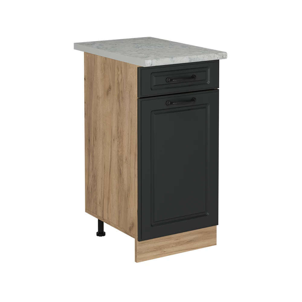 Keukenonderkast in Antraciet landhuis on white background