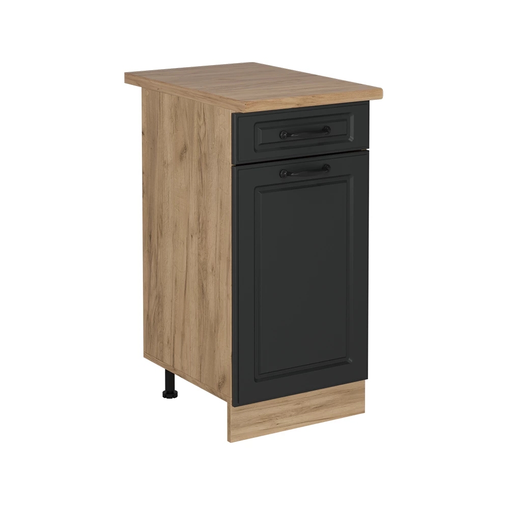 Keukenonderkast in Antraciet landhuis on white background