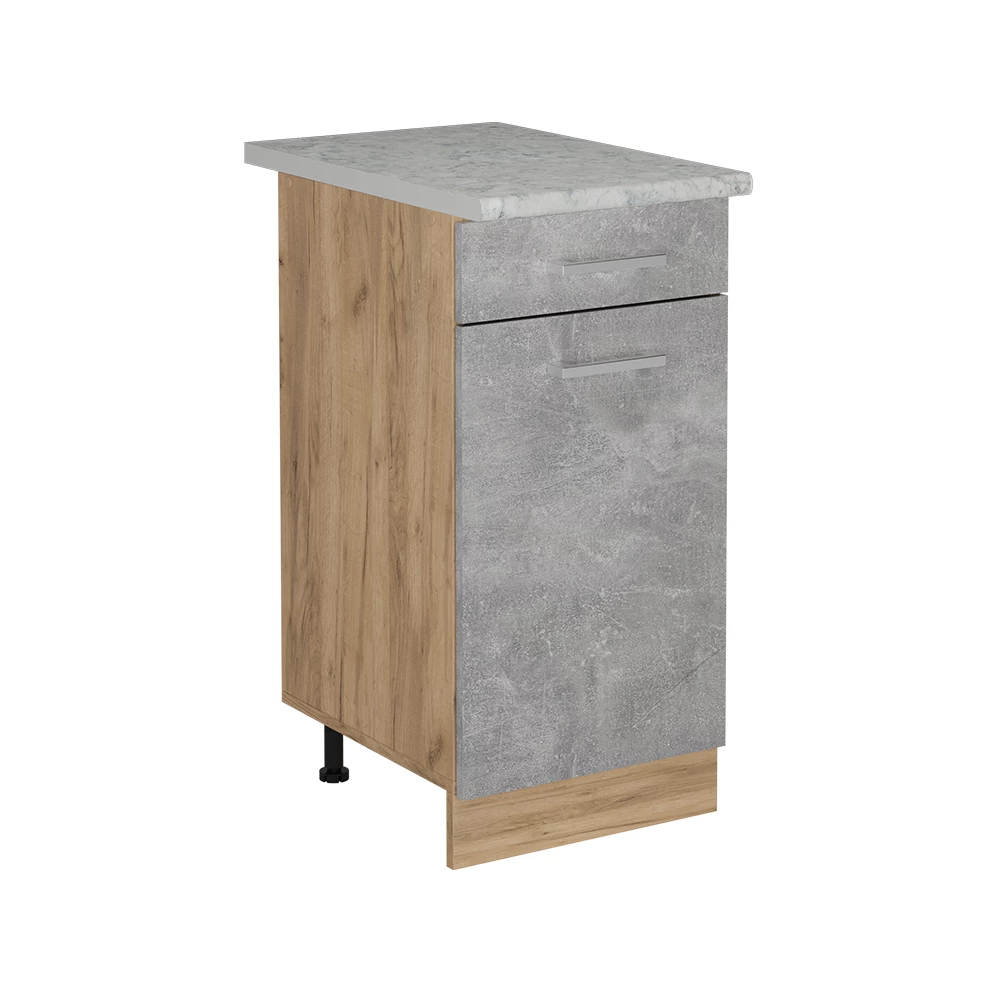Keukenonderkast in Beton on white background