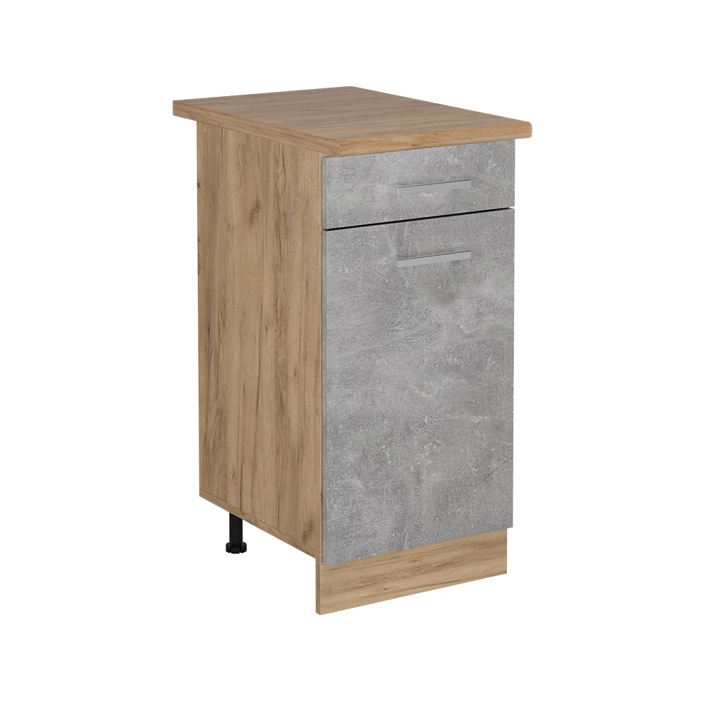 Keukenonderkast in Beton on white background