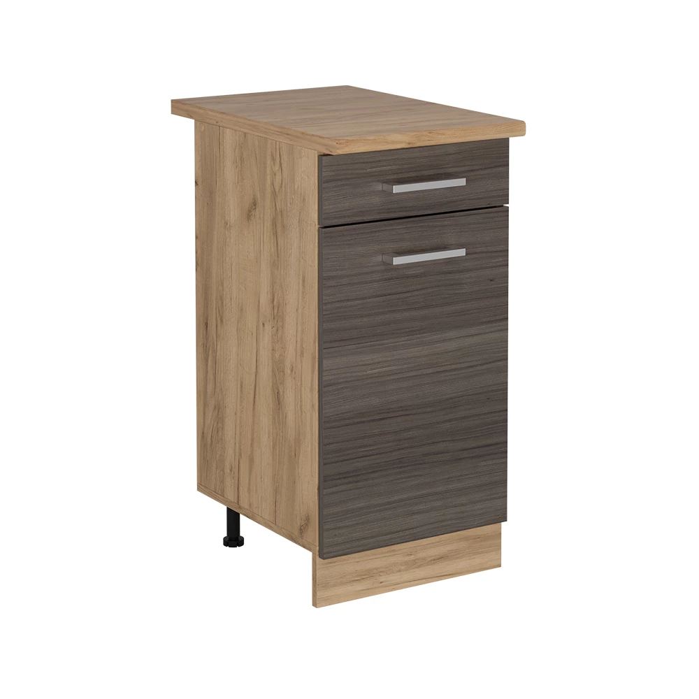 Keukenonderkast in Edel grijs on white background