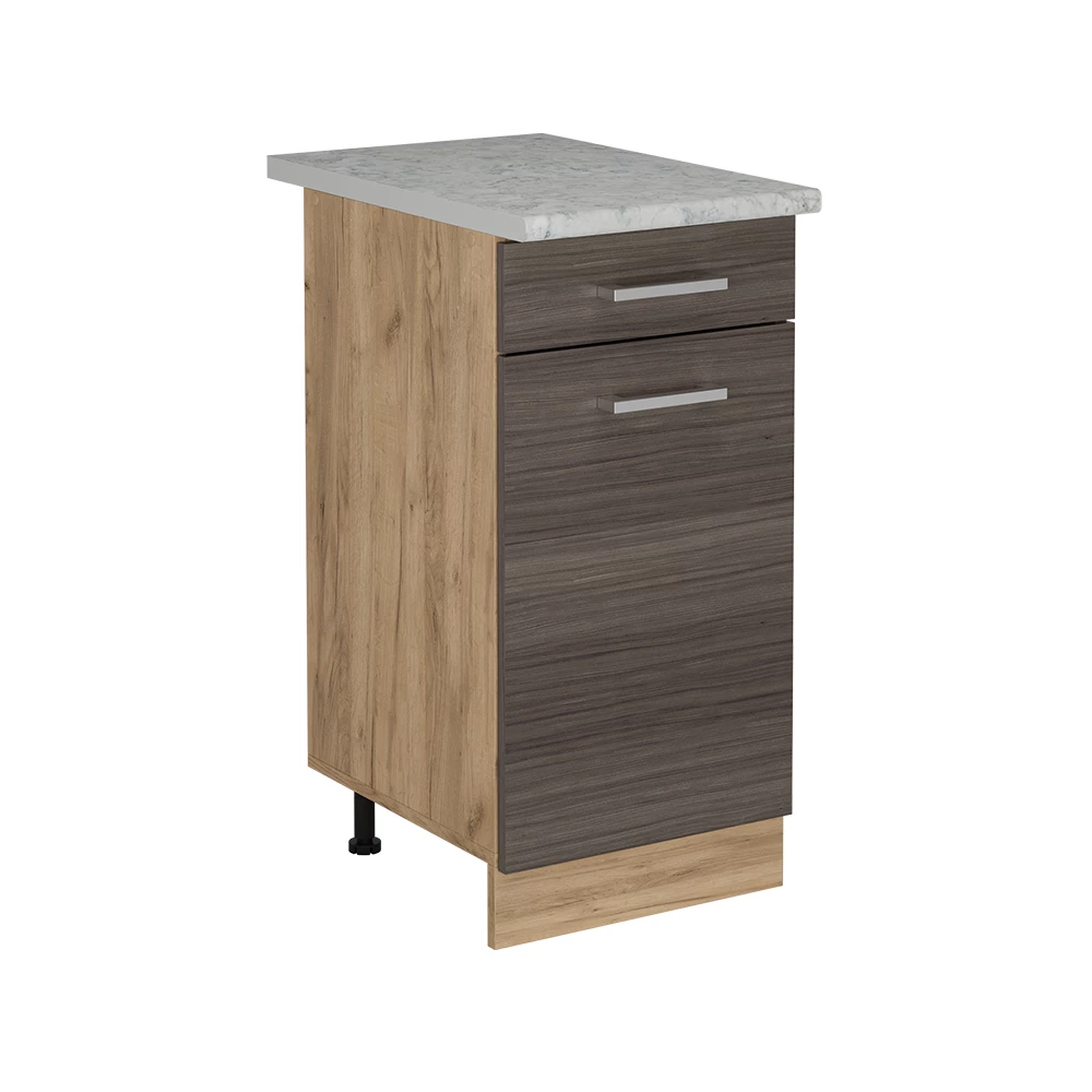 Keukenonderkast in Edel grijs on white background