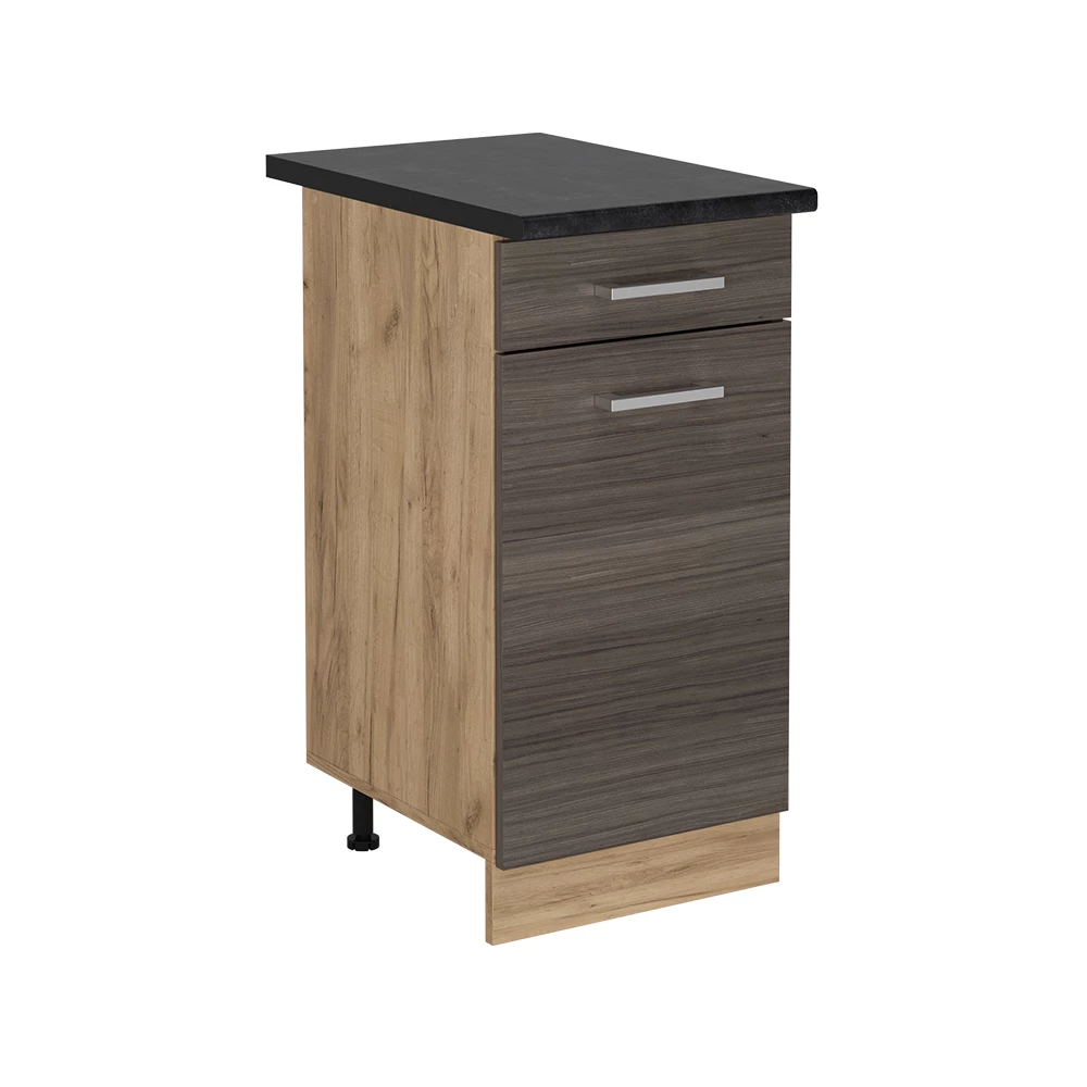 Keukenonderkast in Edel grijs on white background