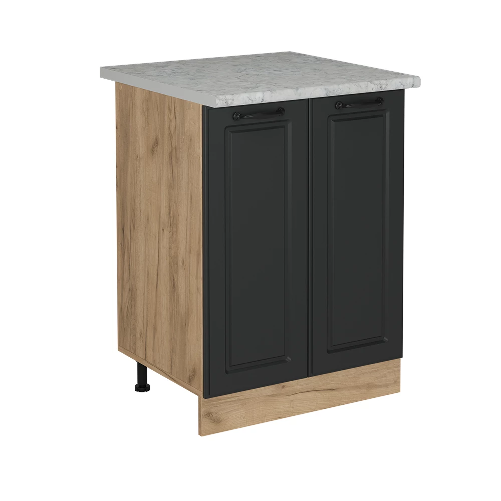 Keukenonderkast in Antraciet landhuis on white background