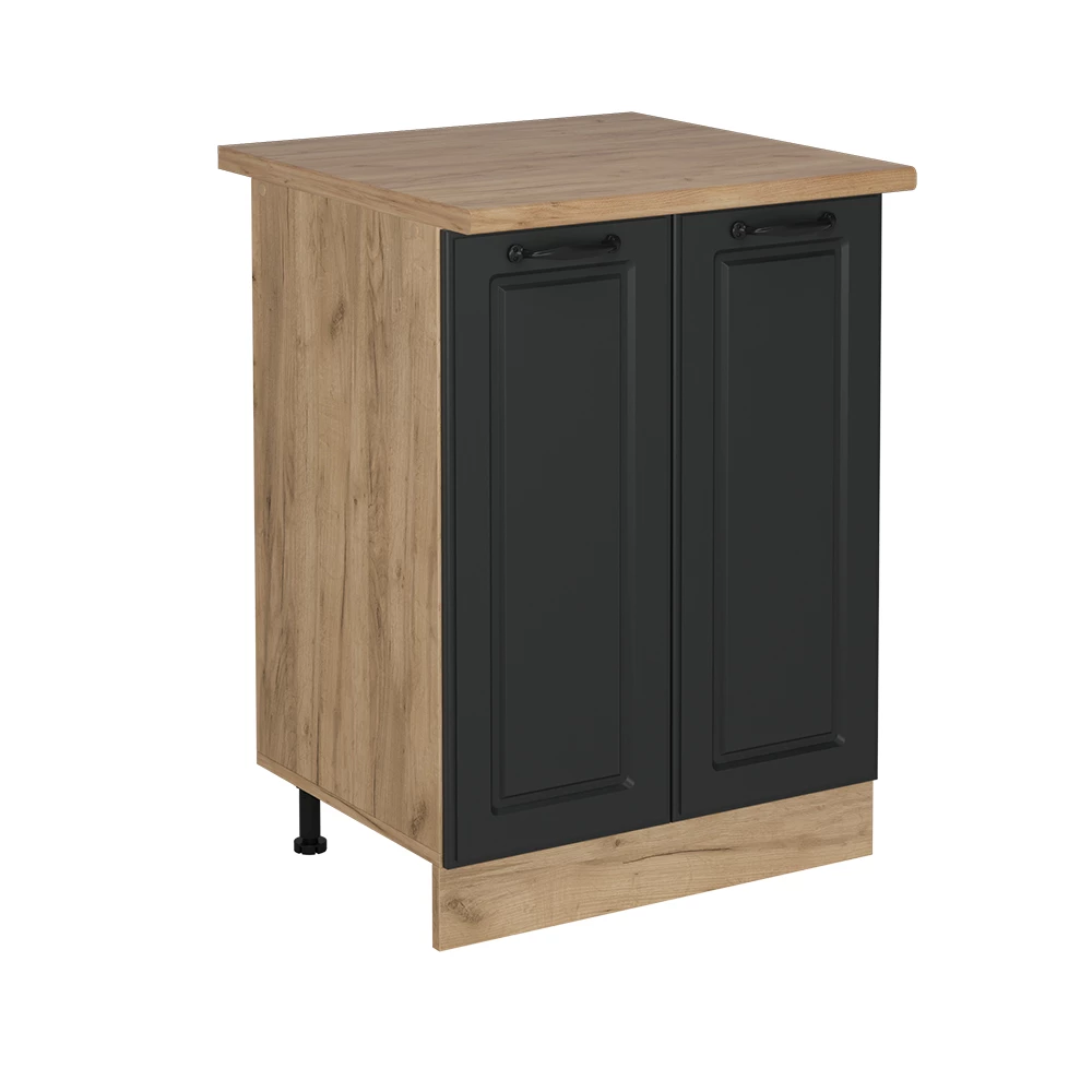 Keukenonderkast in Antraciet landhuis on white background