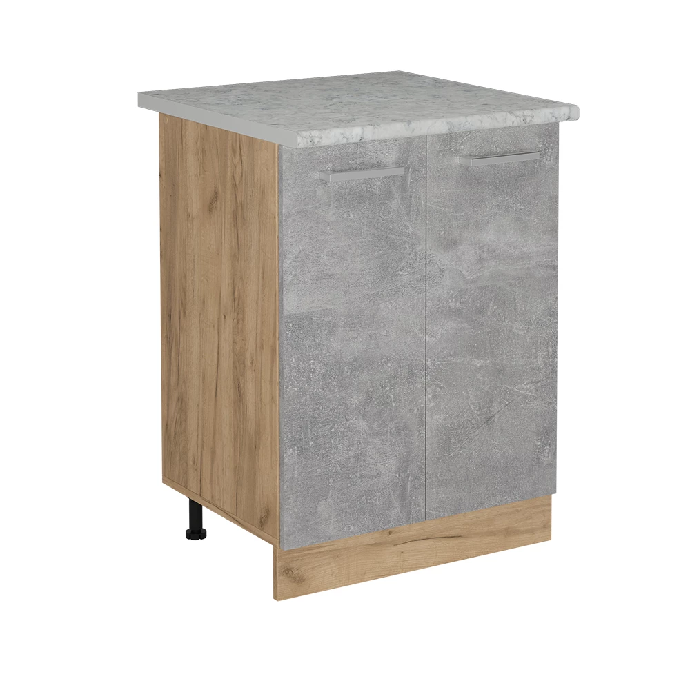Keukenonderkast in Beton on white background