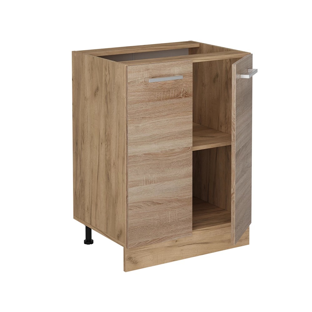 Mobiletto base cucina in Sonoma on white background with decorative elements