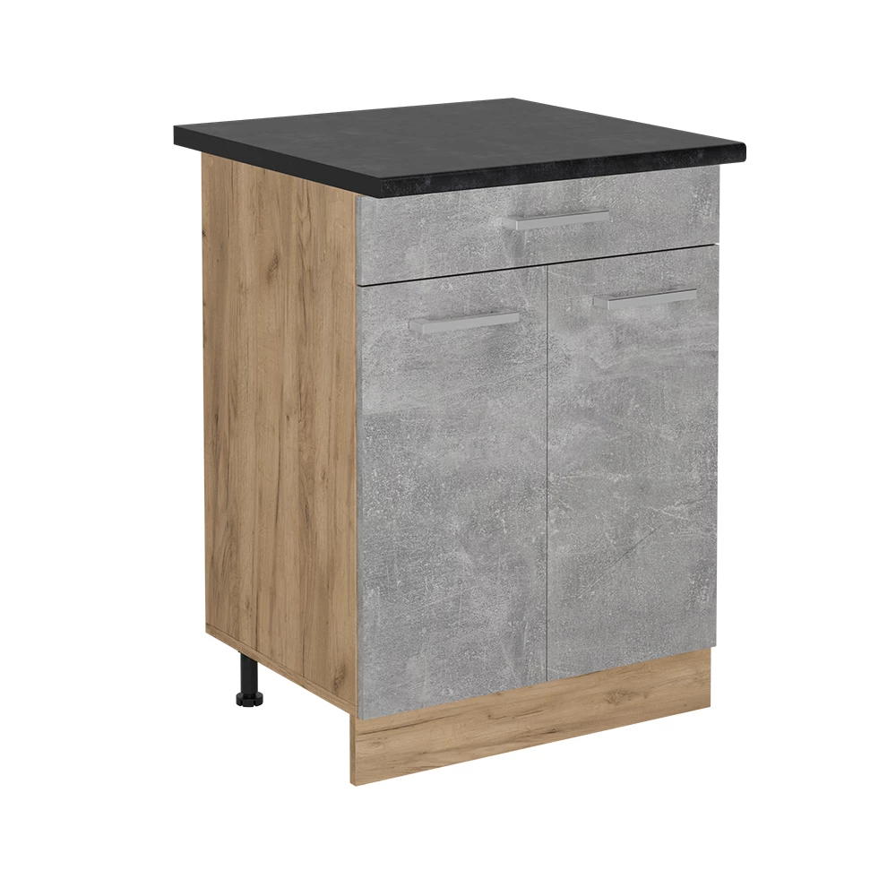 Keukenonderkast in Beton on white background