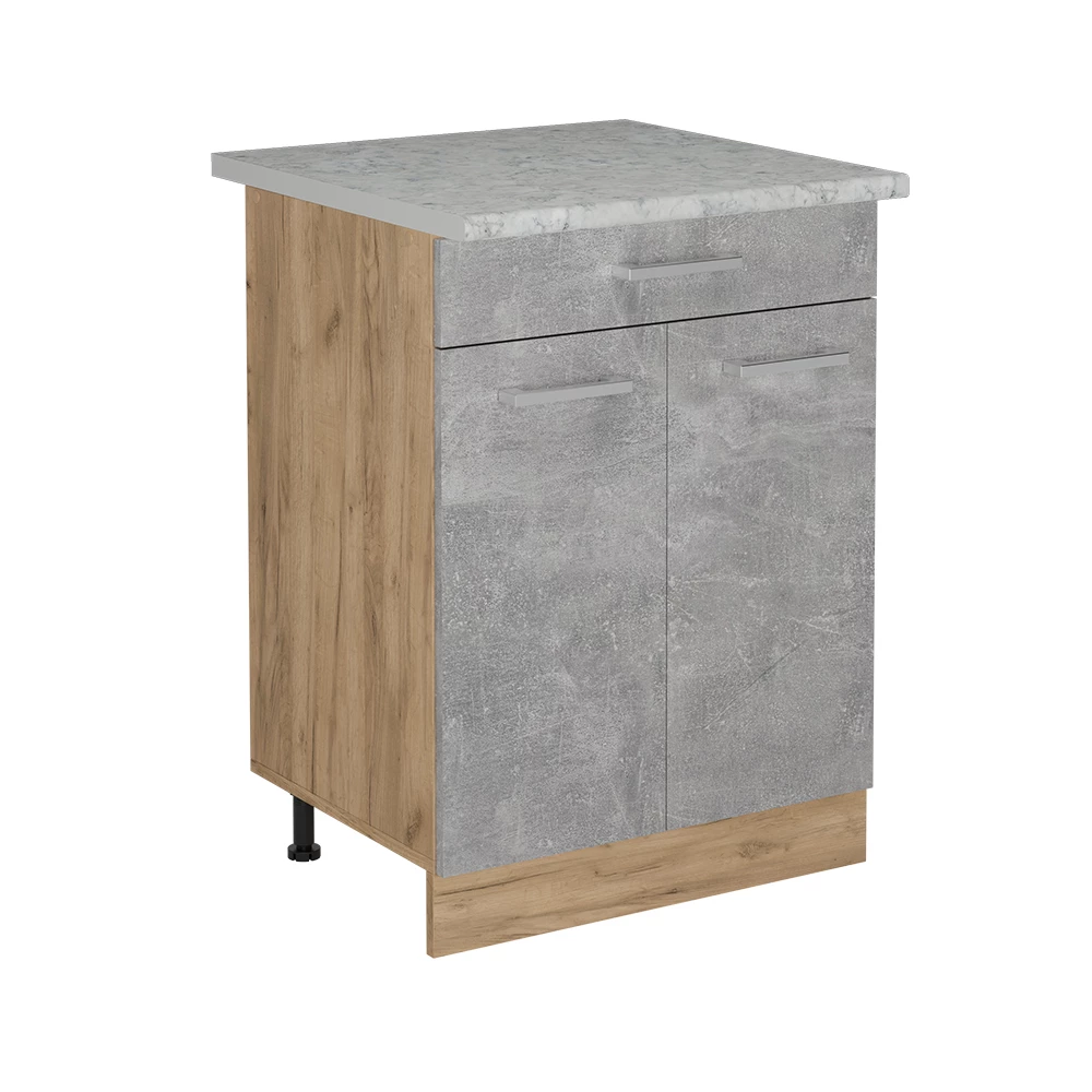 Keukenonderkast in Beton on white background