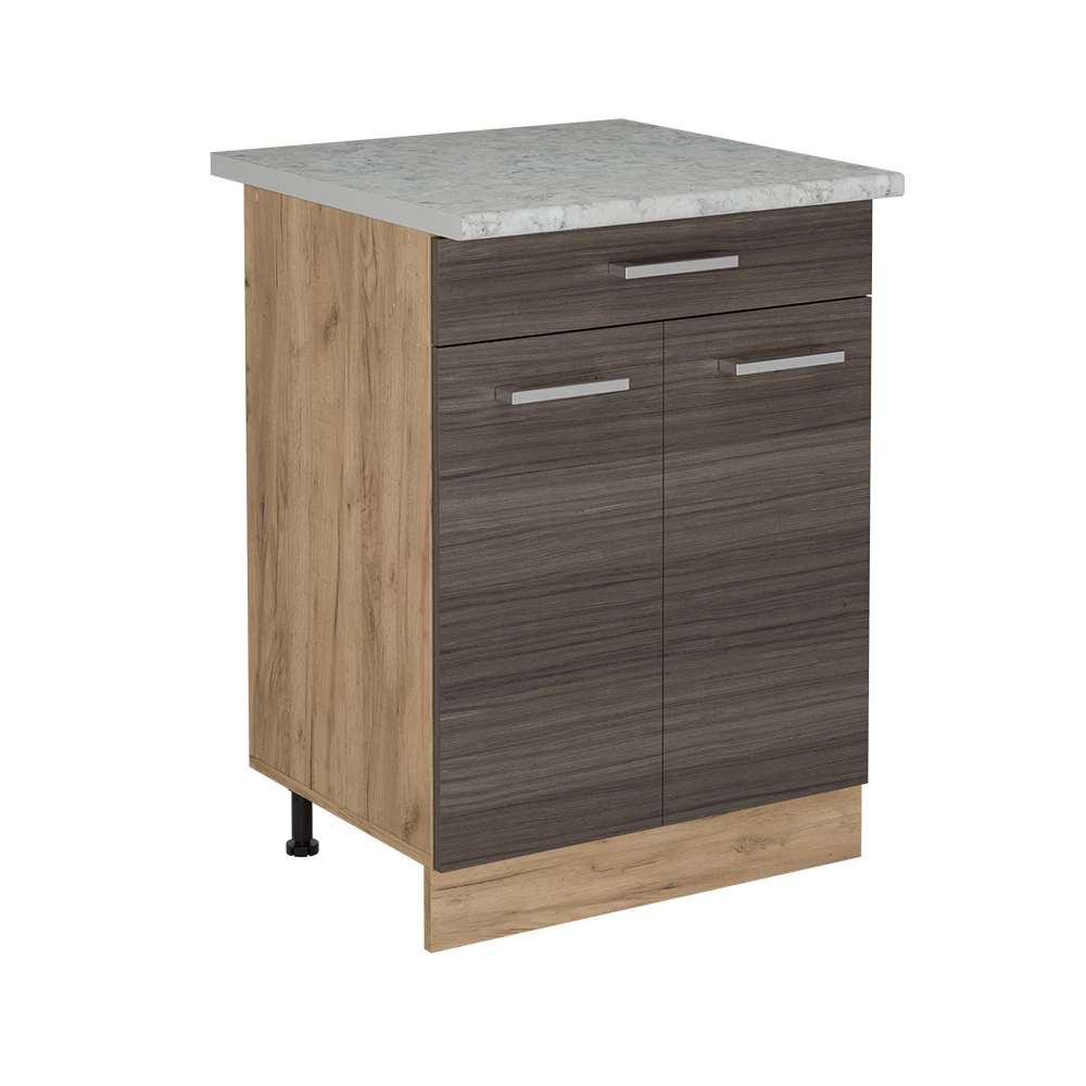 Vicco Spodnja omarica za kuhinjo Žlahtna siva 60 cm DP Marmor, R-Line