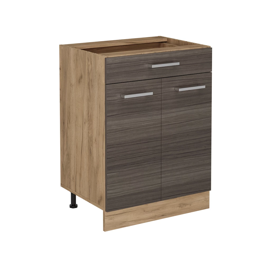 Keukenonderkast in Edel grijs on white background