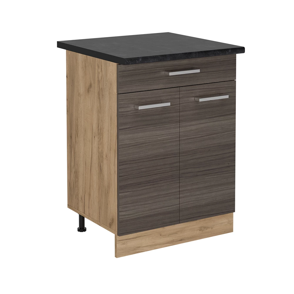 Keukenonderkast in Edel grijs on white background