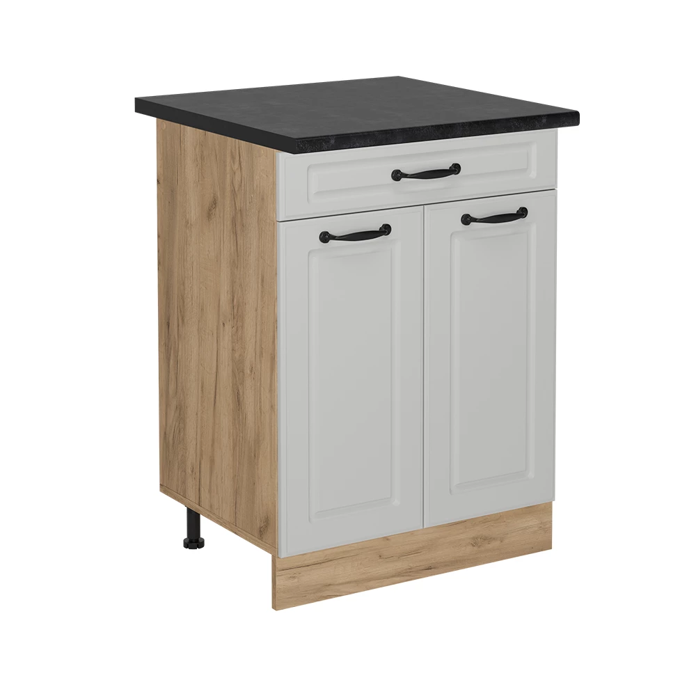 Mobiletto base per cucina in Bianco casa di campagna su sfondo bianco