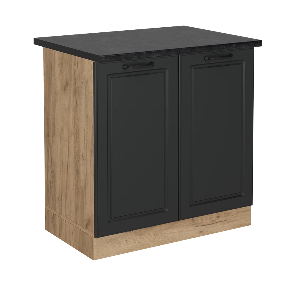 Vicco Schubunterschrank R-Line Schwarz Beton Anthrazit 30 Cm Mit Arbeitsplatte Anthrazit Online