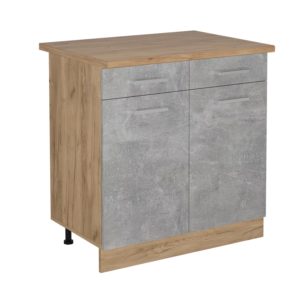 Keukenonderkast in Beton on white background