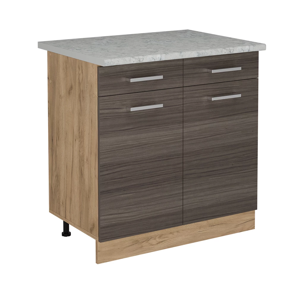 Keukenonderkast in Edel grijs on white background
