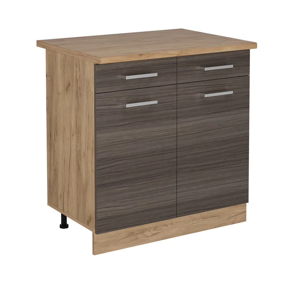 Keukenonderkast in Edel grijs on white background