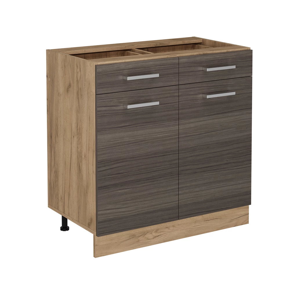 Keukenonderkast in Edel grijs on white background