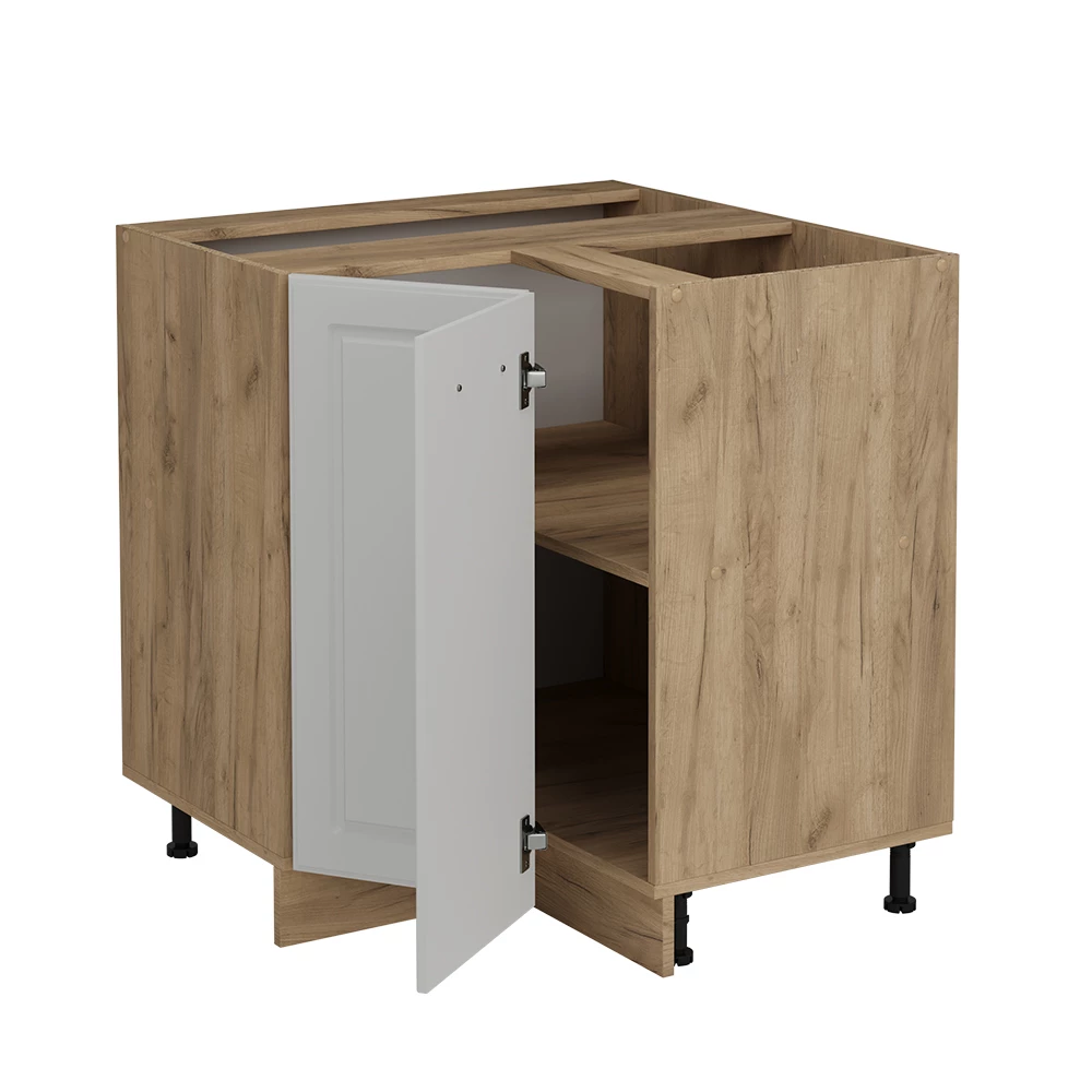 Hoekkast in Wit Landhuis on white background with decorative elements